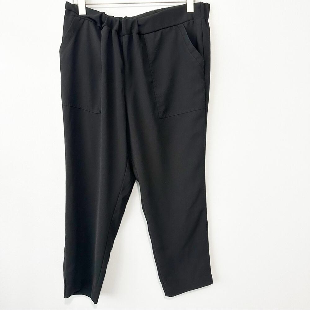AVA & VIV black elastic waist trousers dress pants size 1X plus